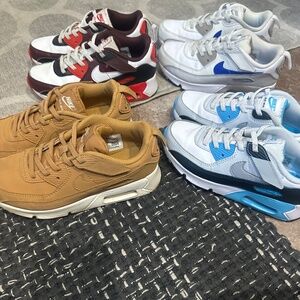 Air Max 90 easy on kid sneakers (all FOUR pairs included in price)